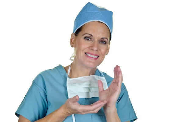 Attraktiva kvinnliga kirurgen — Stockfoto