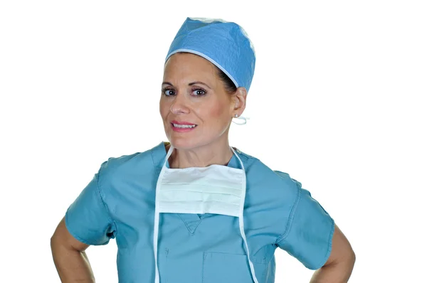 Chirurgien féminine attrayante — Photo