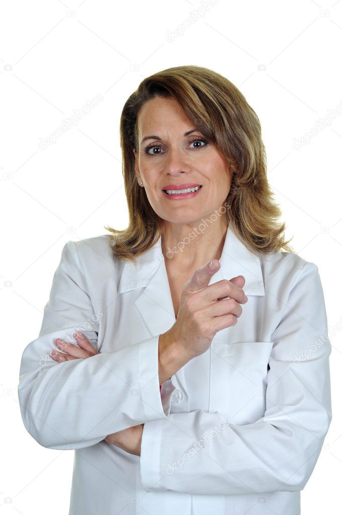 Woman Wearing White Lab Coat