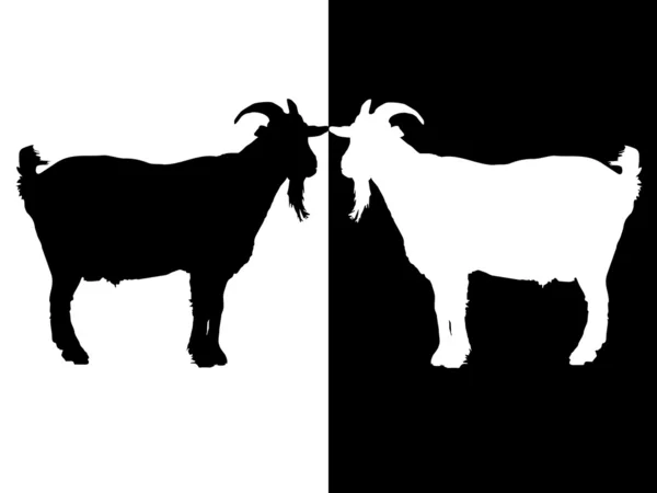 Goat - silhouet — Stockvector