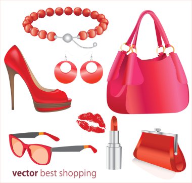 Woman Best shopping, vector clipart