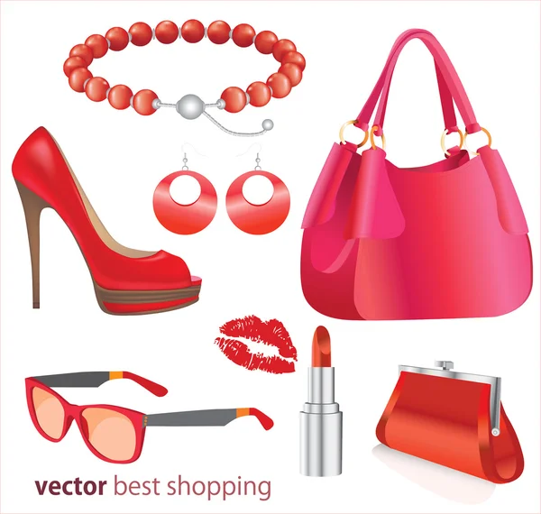 Woman Best shopping, vector — Stock Vector