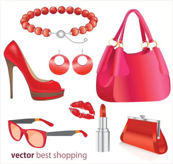 Femme Meilleur shopping, vecteur — Image vectorielle