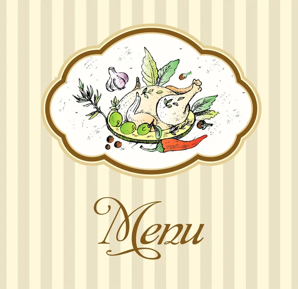 Vintage restaurant menu — Image vectorielle