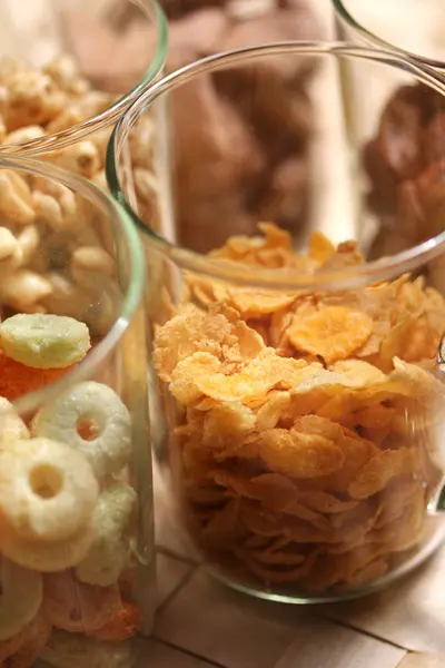 A mix of breakfast cereals — 스톡 사진