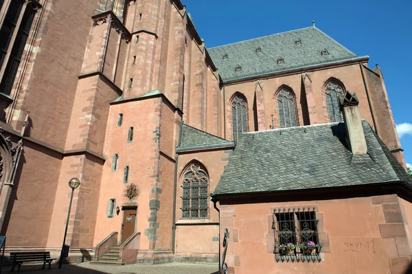 Closeup to building of Frankfurt Cathedral — Stock Photo, Image
