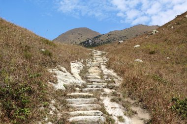 Stone path in the mountains clipart