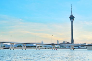 Macau cityscape Köprüsü ve gökdelen macao, Asya.