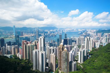 victoria peak Hong kong manzarası