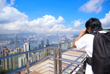 victoria peak Hong kong manzarası