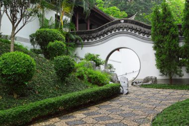 hong Kong Çin bahçe daire girişi