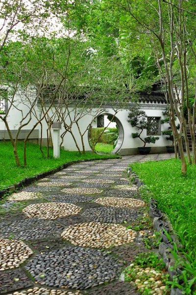 Hong Kong Çin bahçe daire girişi — Stok fotoğraf