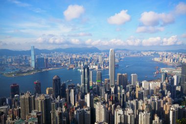 victoria peak Hong kong manzarası