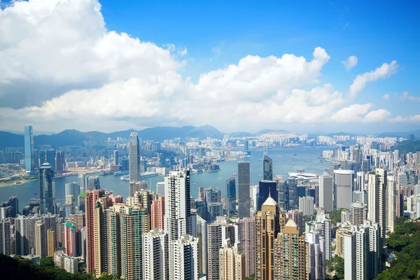 Hong Kong Skyline з Вікторії пік — стокове фото