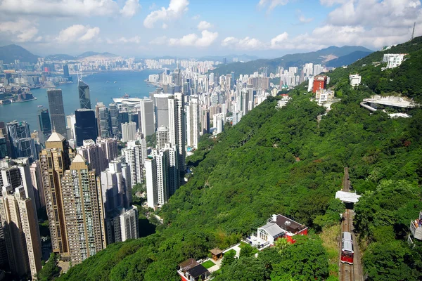Hong Kong Skyline de Victoria Peak — Fotografia de Stock
