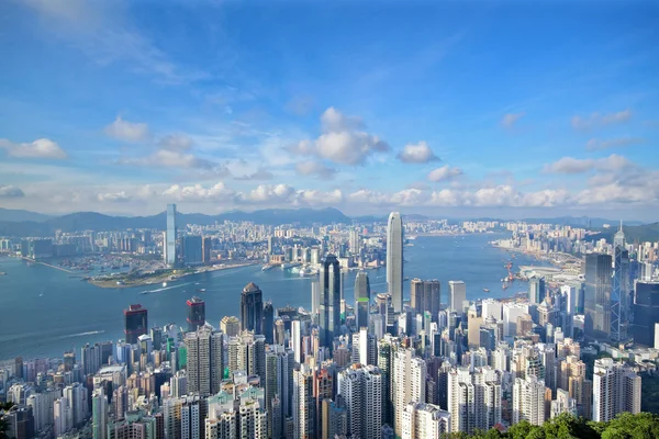 Χονγκ Κονγκ skyline από the peak — Φωτογραφία Αρχείου