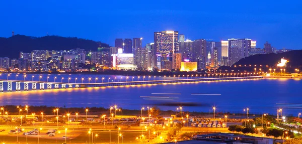 Macau cityscape of bridge and skyscraper Macao, Asia. — Stock Photo, Image