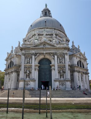 Basilica santa maria della salute büyük kanal üzerinden