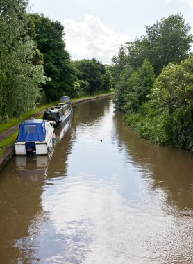 Trent and Mersey canal next to the Anderton Boat Lift clipart