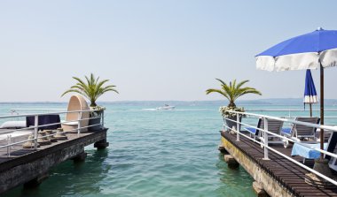 lake garda sirmione şehir manzarası