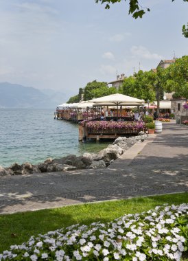 Shoreline at Garda Village on Lake Garda clipart