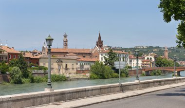 Bridge over the River Adige clipart