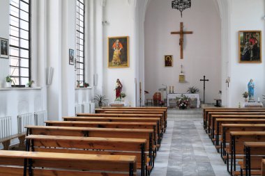 Interior of the Catholic Church clipart