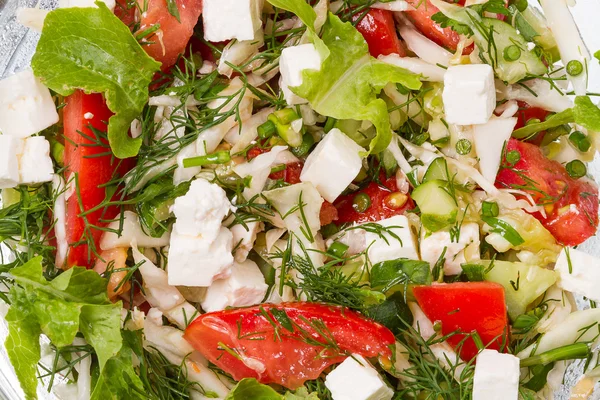 Salada fresca com mozarella — Fotografia de Stock