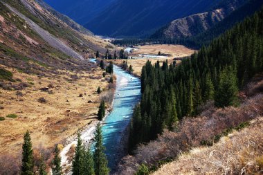 Chilik river in Kazakhstan clipart