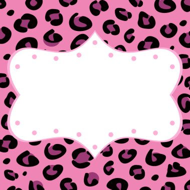 Leopard retro frame for your text clipart