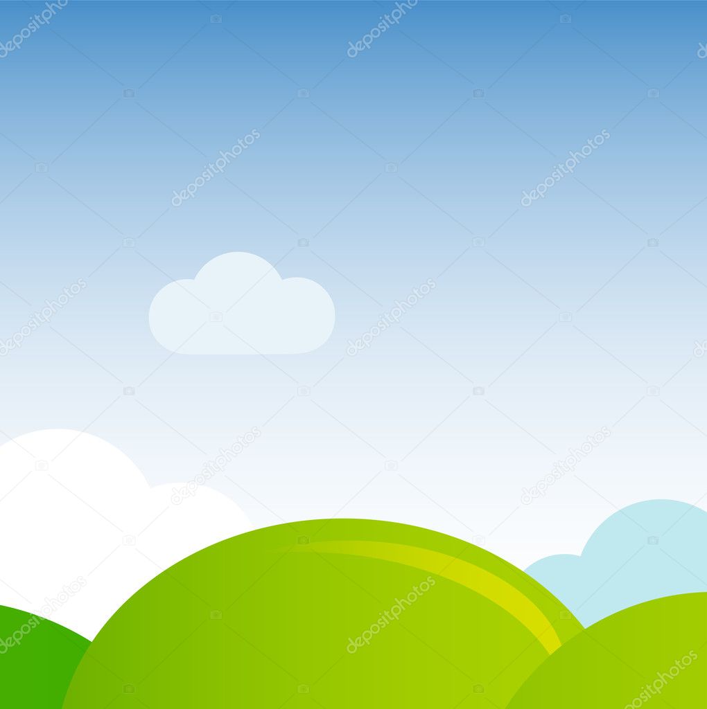 Green meadow nature background