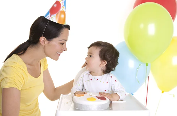 Baby's eerste verjaardagspartij — Stockfoto