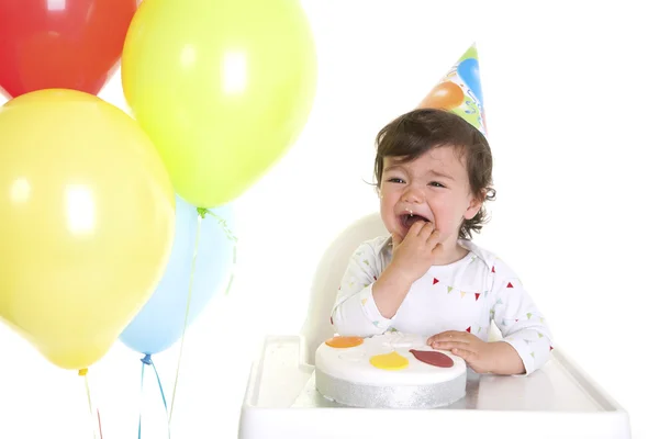 Bebé llorando en fiesta Fotos de stock libres de derechos