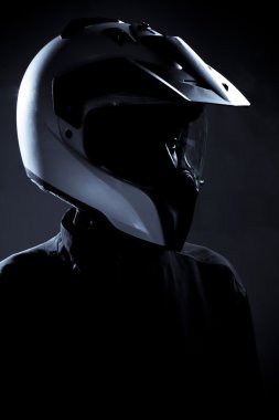 koruyucu kask ile motosiklet motosiklet binici