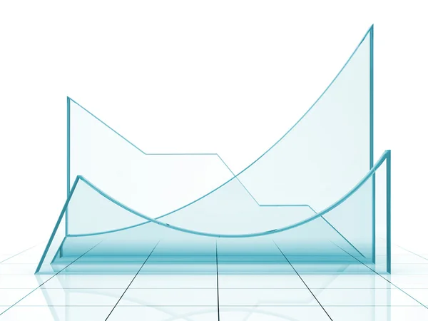 Kék grafikon — Stock Fotó