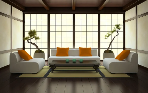 Interior em estilo japonês — Fotografia de Stock