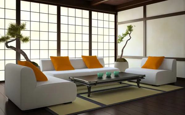 日本风格的室内 — 图库照片