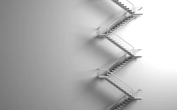 Stairway on the gray wall — Stock Photo, Image
