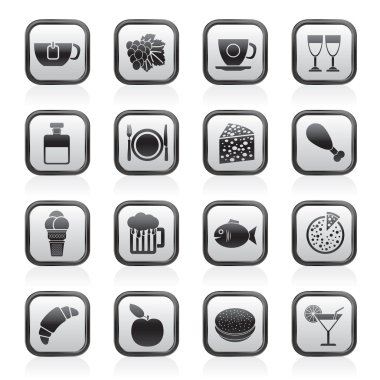 Food, Drink and beverage icons clipart