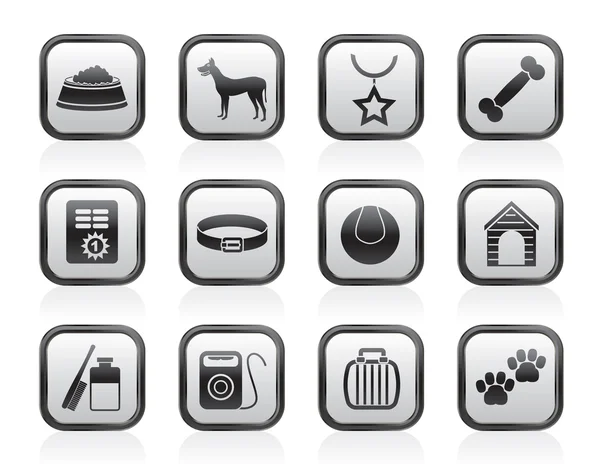 Accesorio de perro y símbolos iconos — Archivo Imágenes Vectoriales