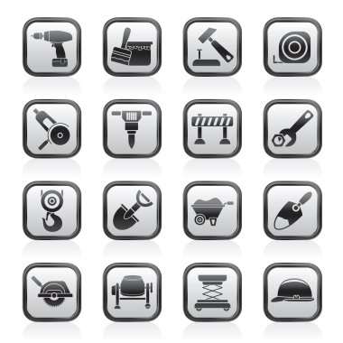 Building and construction icons clipart