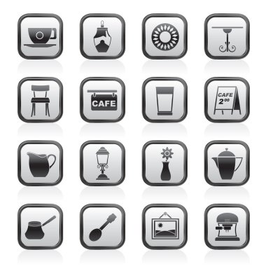 Cafe and coffeehouse icons