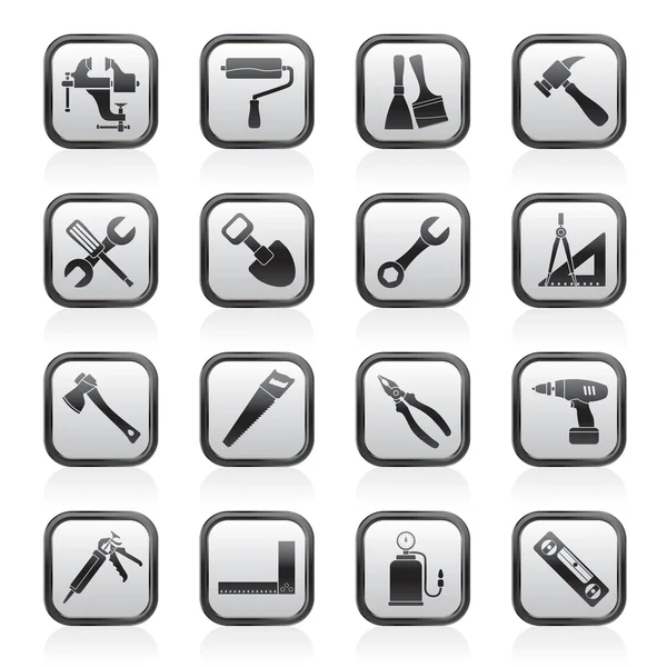 Iconos de herramientas de construcción y construcción — Archivo Imágenes Vectoriales