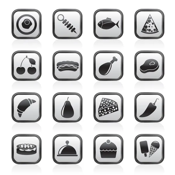Different kind of food icons — Stock Vector