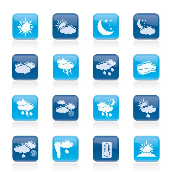 stock vector Weather and meteorology icons