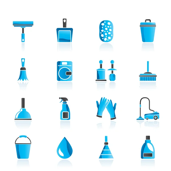 Ícones de limpeza e higiene — Vetor de Stock