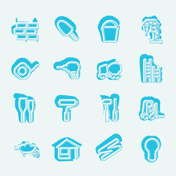Conjunto de ícones de construção e construção —  Vetores de Stock
