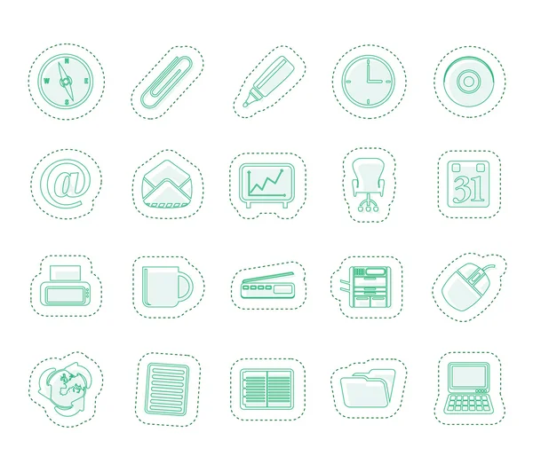 Iconos de herramientas de oficina — Archivo Imágenes Vectoriales