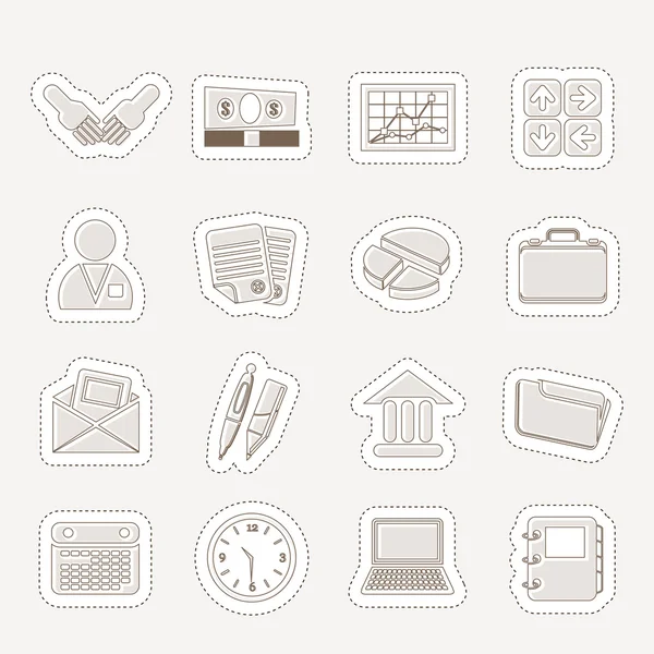 Simple Business and office icons — Stock Vector