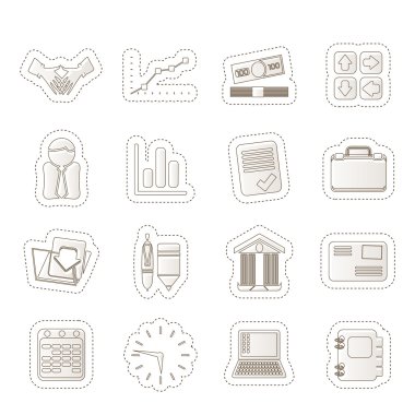 Business and Office icons clipart